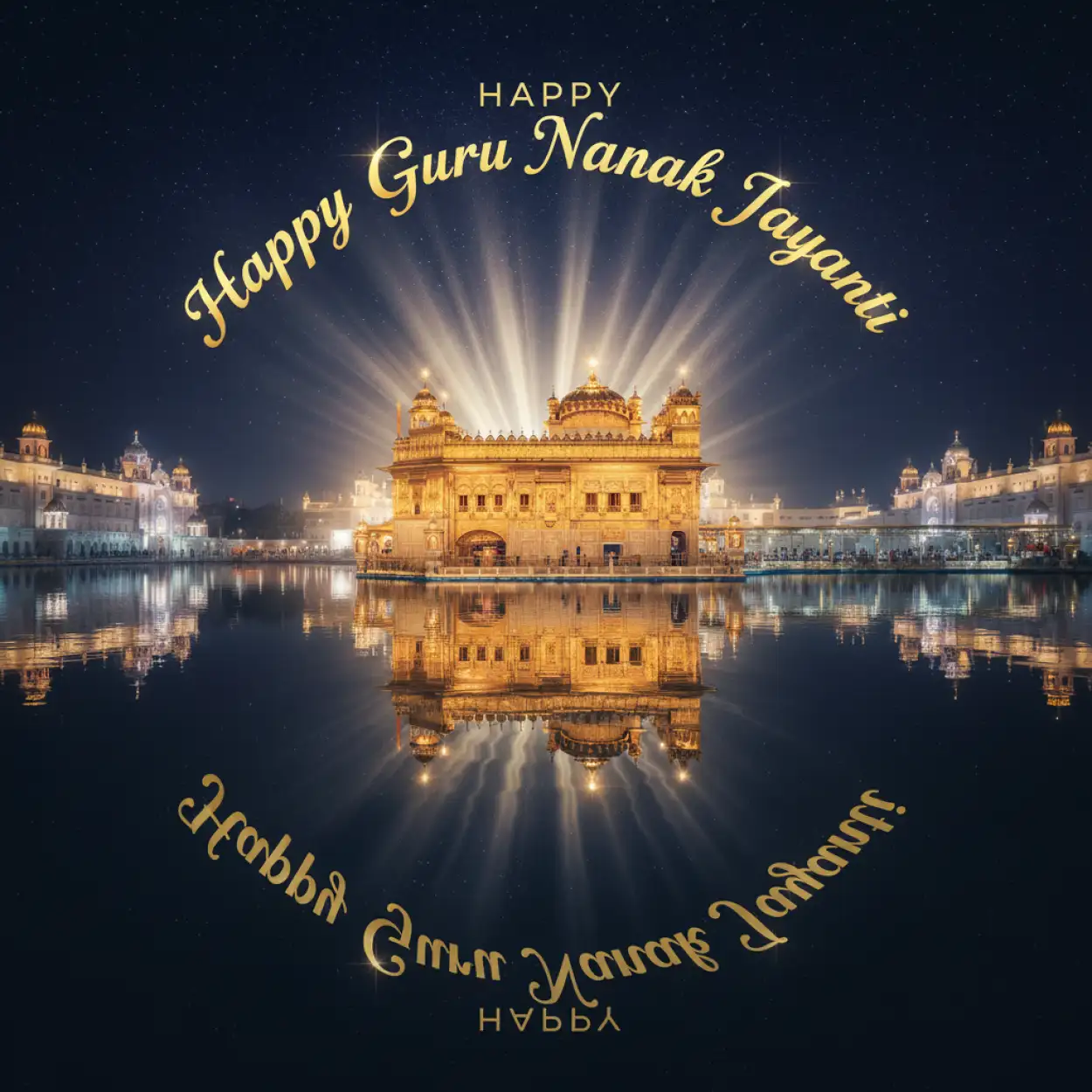 guru nanak jayanti 2025 greeting card design in punjabi style
