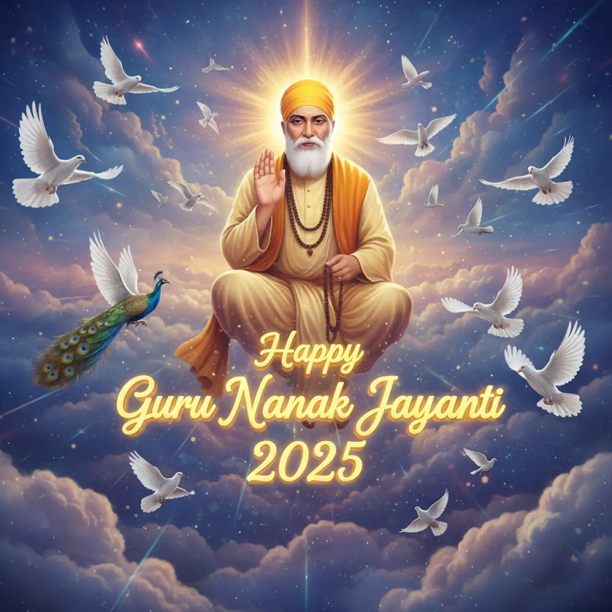 guru nanak jayanti 2025 illustration art for poster design