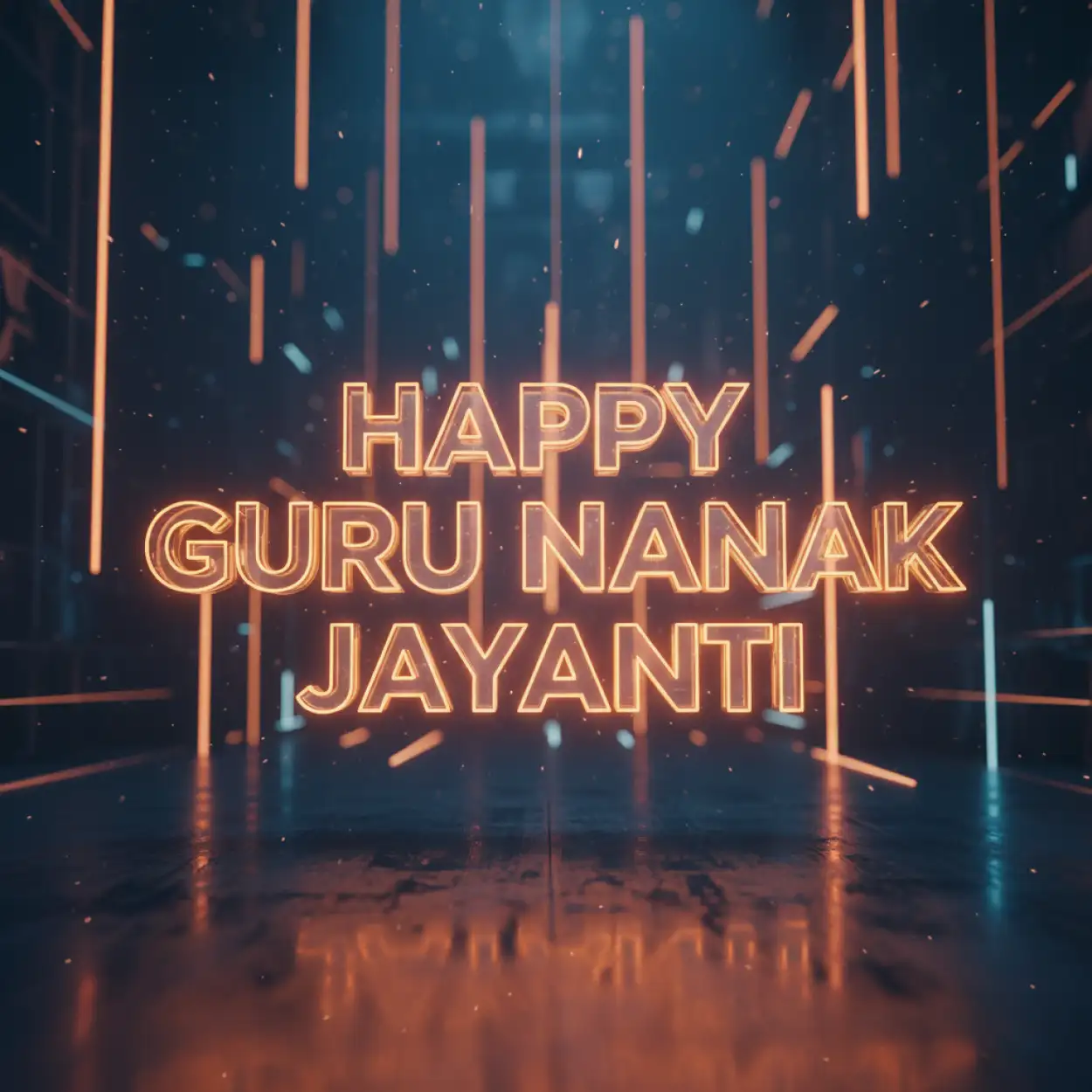 guru nanak jayanti 3d text design free download