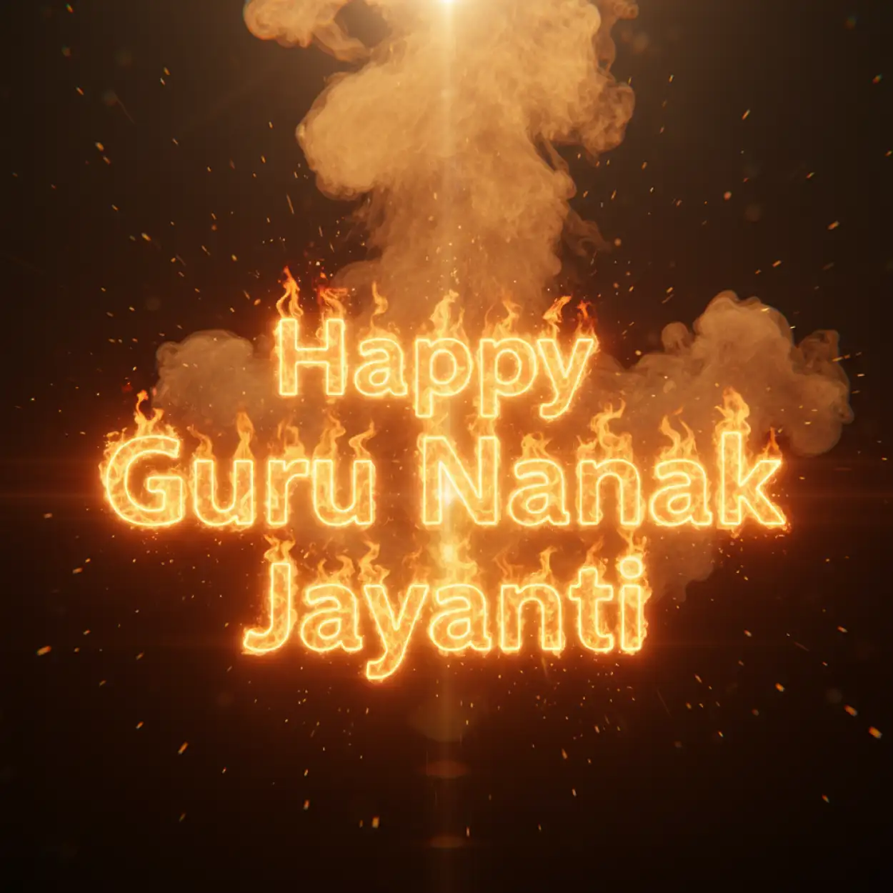 guru nanak jayanti 3d typography art for festival post