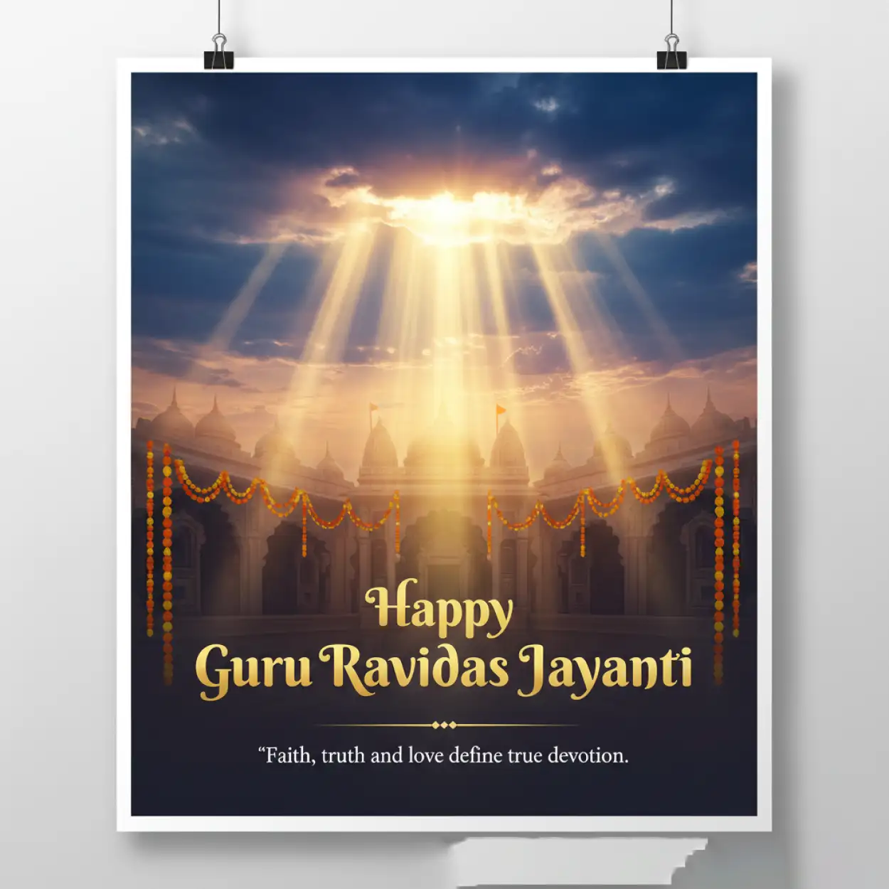 Free Download Guru Ravidas Jayanti Modern Banner Design - High Quality Happy Guru Ravidas Jayanti Background