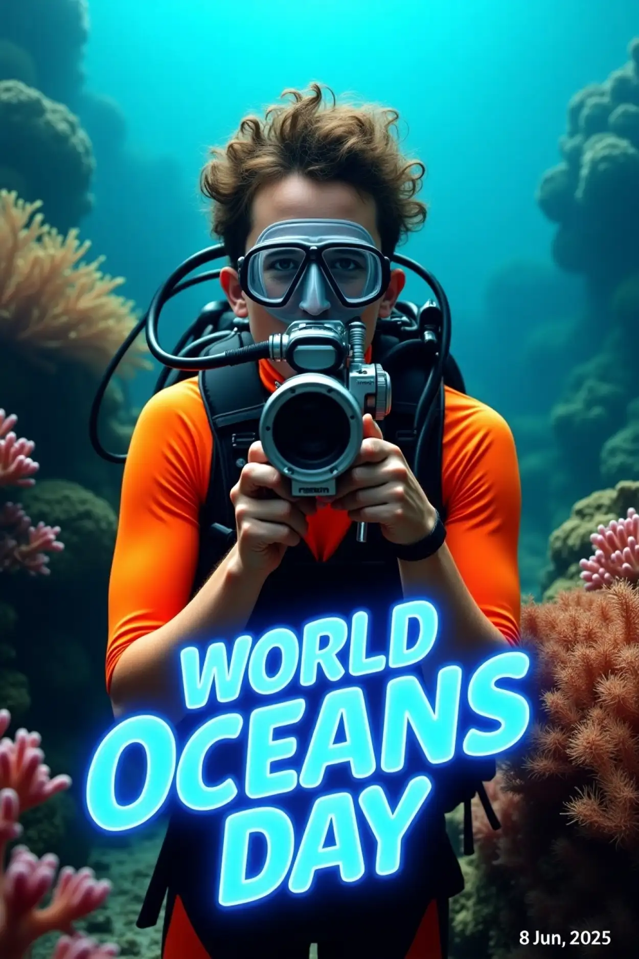 Free Download Hand Drawn Save The Ocean - High Quality World Oceans Day Background