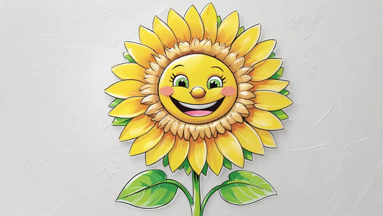 hand-drawn sunflower pattern seamless
