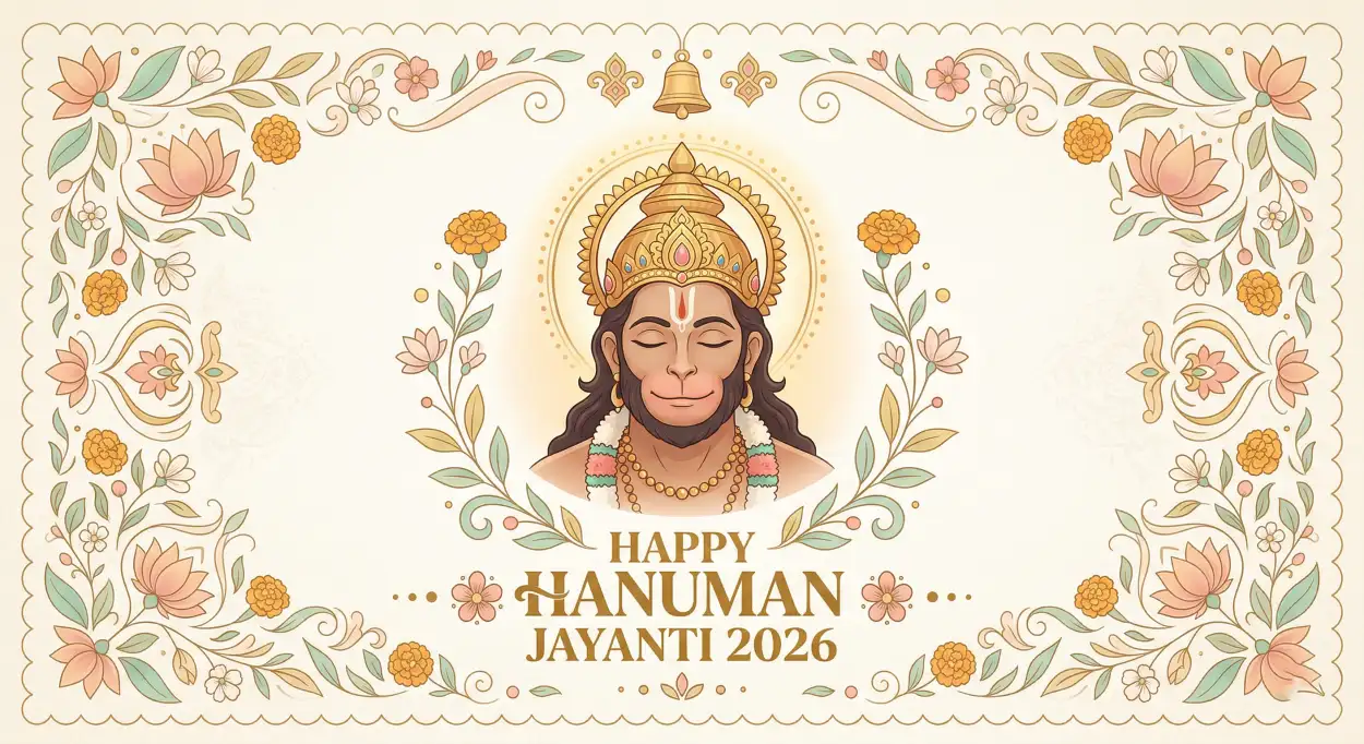 Free Download Hanuman Jayanti 2026 Banner Design - High Quality Happy Hanuman Jayanti 2026 Image