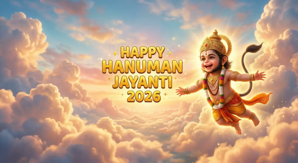Free Download Hanuman Jayanti 2026 Ki Hardik Shubhkamnaye - High Quality Happy Hanuman Jayanti 2026 Image