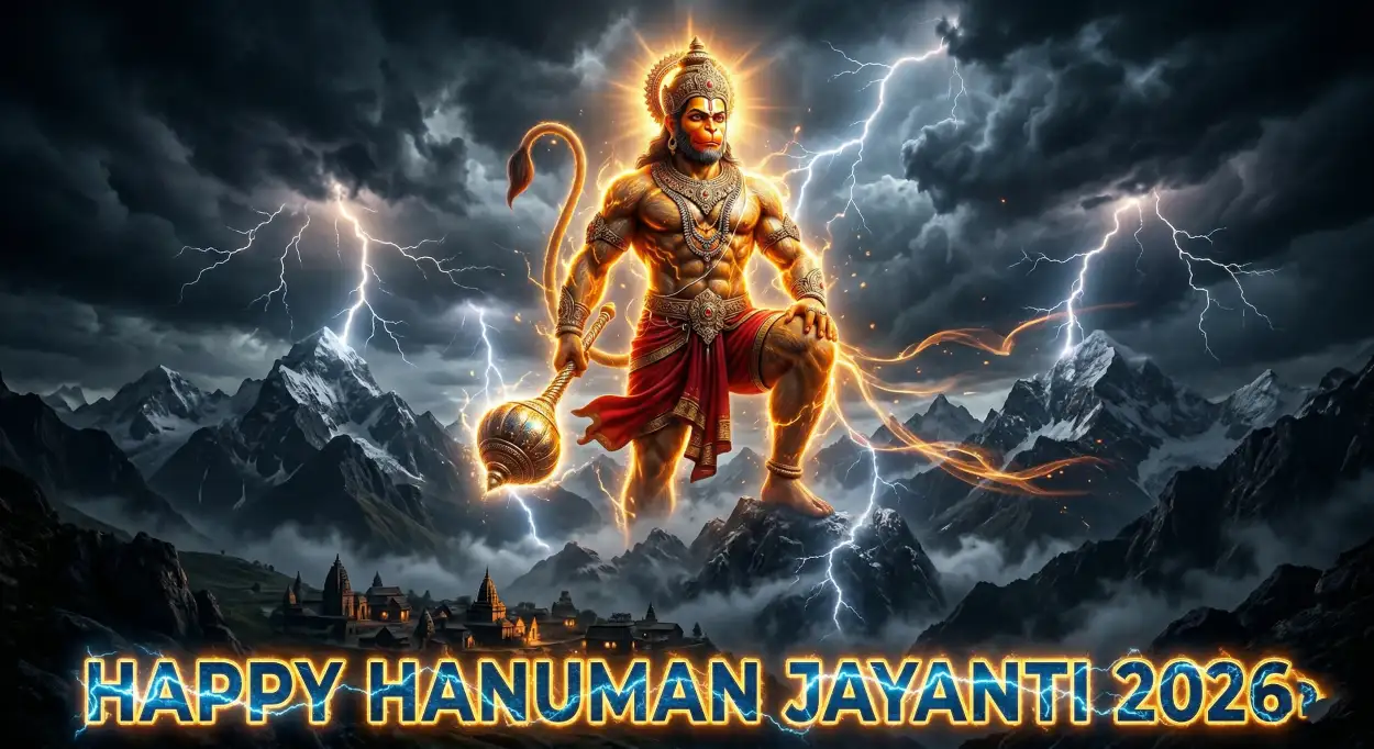Free Download Hanuman Jayanti Powerful God Images - High Quality Happy Hanuman Jayanti 2026 Image