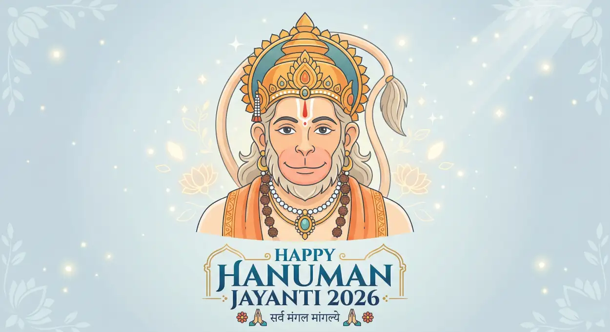 Free Download Hanuman Jayanti Vector Illustration - High Quality Happy Hanuman Jayanti 2026 Image