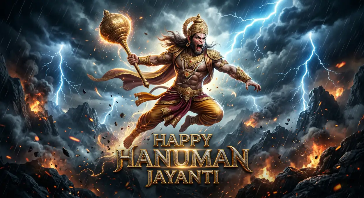Free Download Hanuman Jayanti Wishes Messages For Blessings And Protection - High Quality Hanuman Jayanti Wishes Image