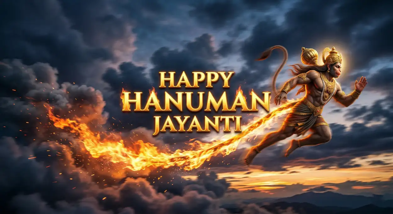 Free Download Hanuman Jayanti Wishes With Blessings For Good Health - High Quality Hanuman Jayanti Wishes Image
