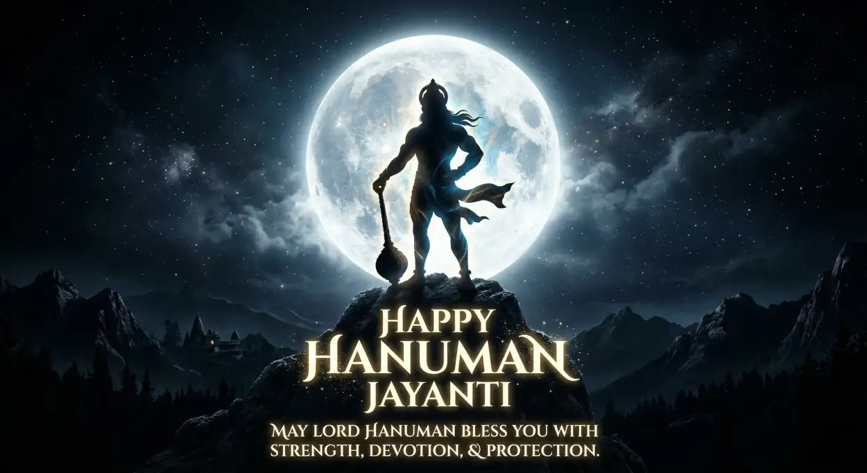 Free Download Hanuman Jayanti Wishes With Lord Hanuman Blessings Quotes - High Quality Hanuman Jayanti Wishes Image