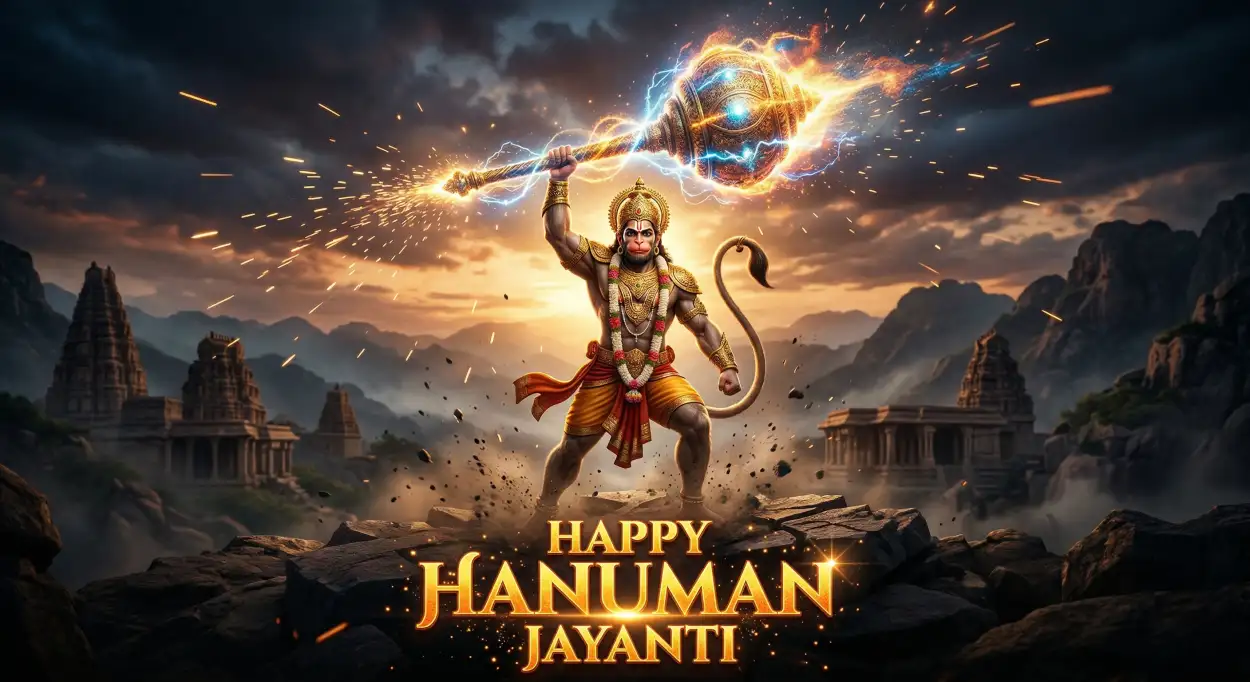 Free Download Hanuman Jayanti Wishes With Messages Of Hope And Faith - High Quality Hanuman Jayanti Wishes Image