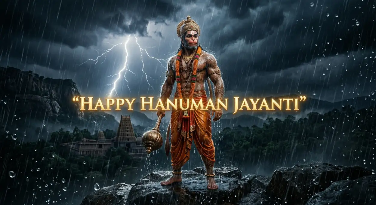 Free Download Hanuman Jayanti Wishes With Powerful Motivational Quotes - High Quality Hanuman Jayanti Wishes Image
