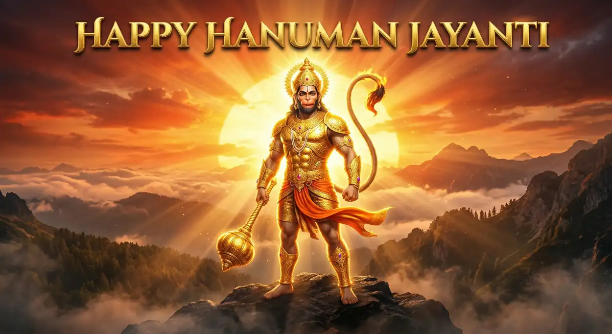 Free Download Hanuman Jayanti Wishes With Quotes About Courage And Bravery - High Quality Hanuman Jayanti Wishes Image