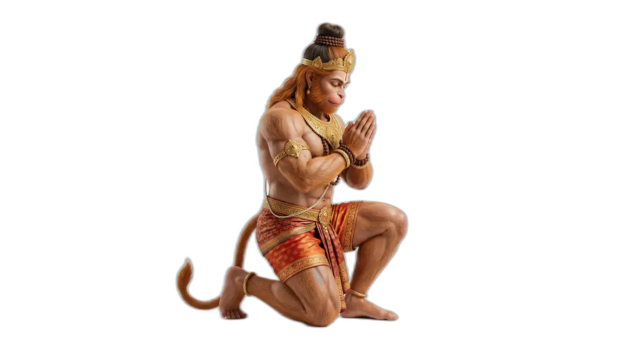 Free Download Hanuman Png Powerful Pose Hd - High Quality Hanuman Png Transparent PNG