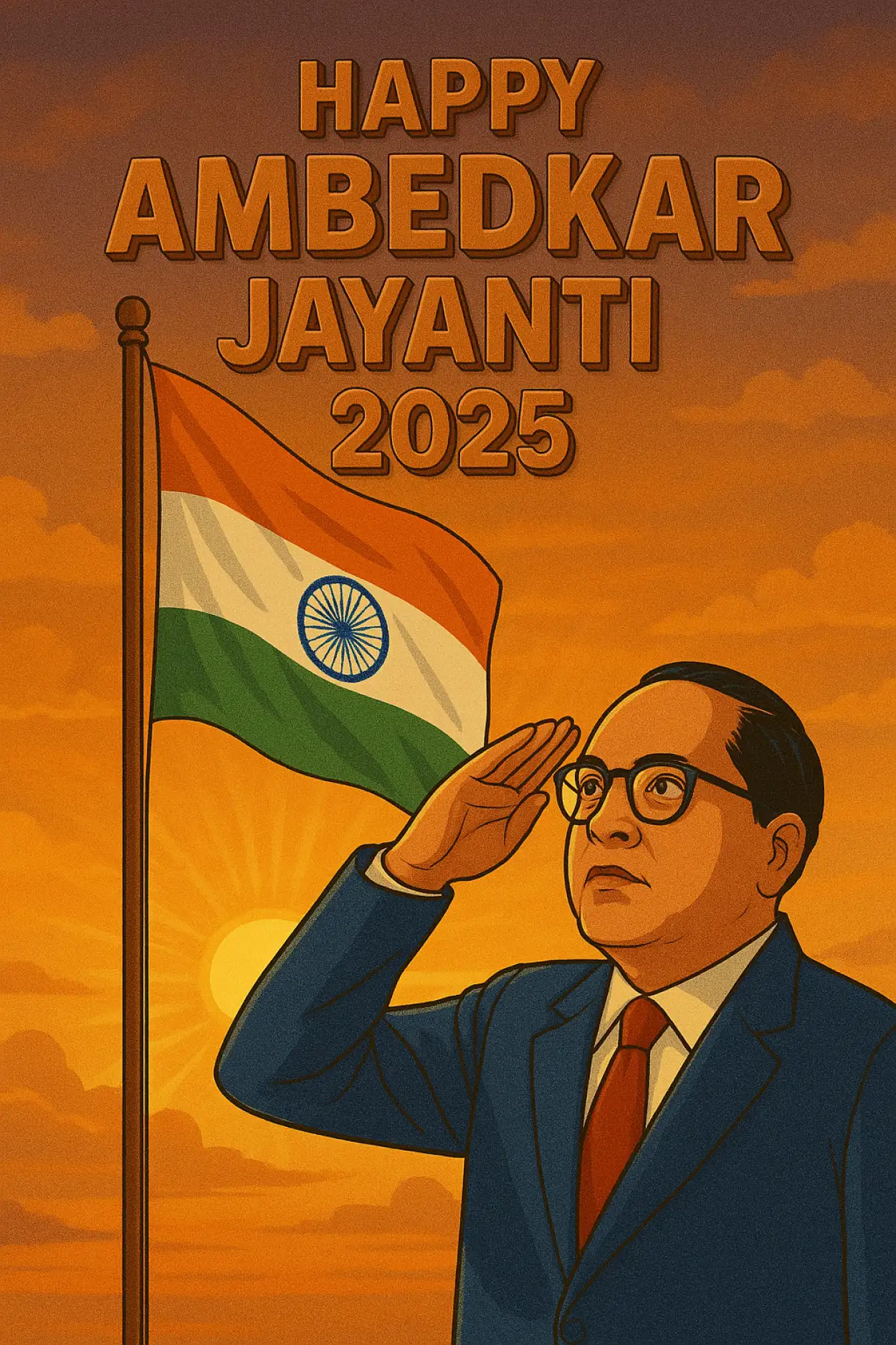 Happy Ambedkar Jayanti 2025 social media post
