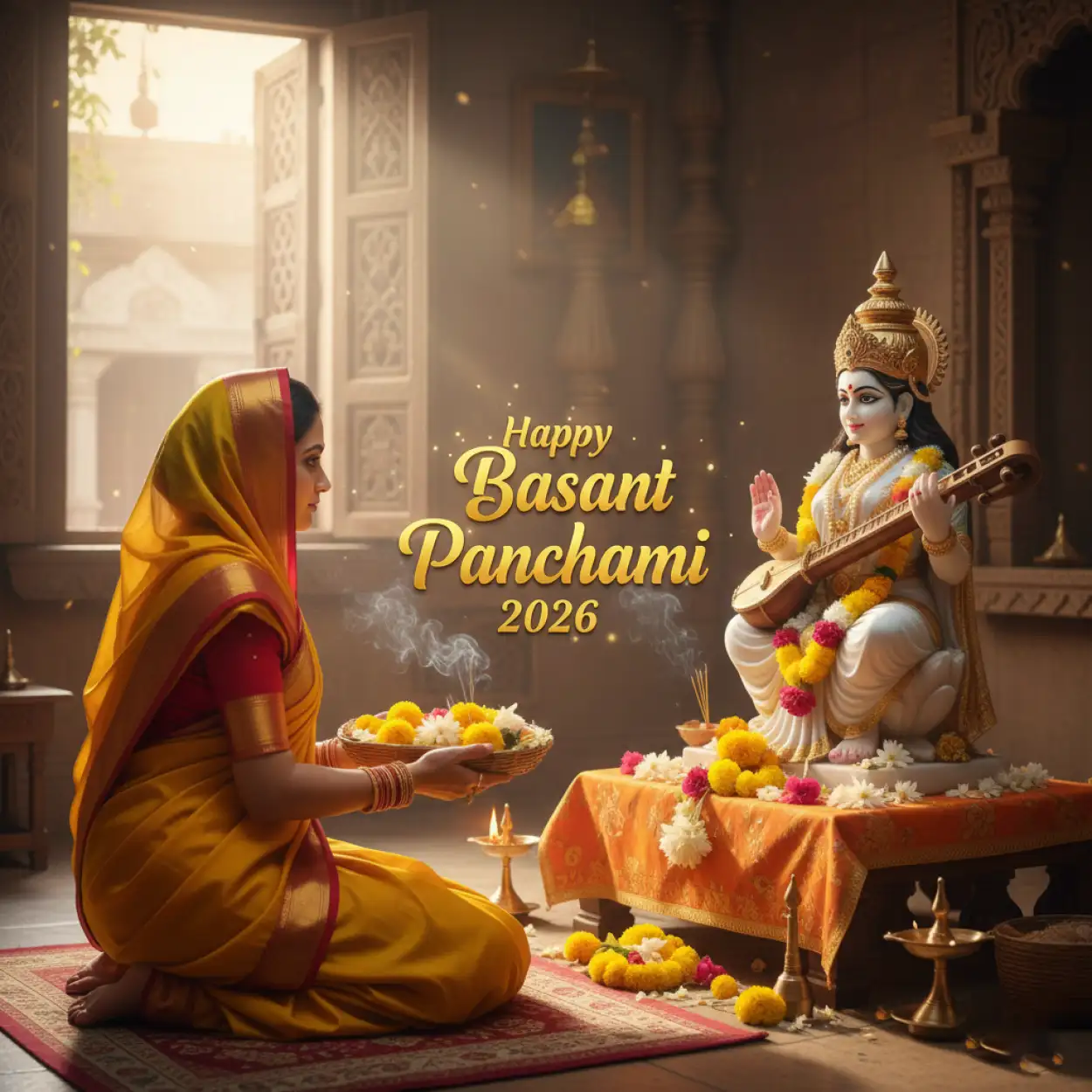 happy basant panchami 2026 devotional hd images