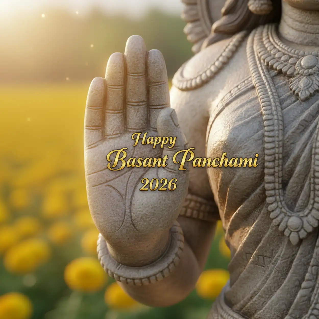 happy basant panchami 2026 sanskrit quote image