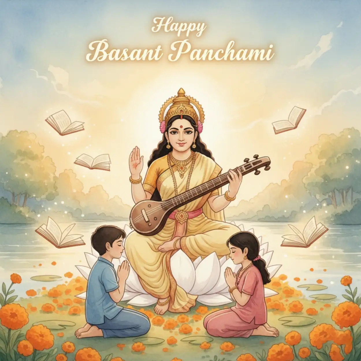 happy basant panchami wishes for children education