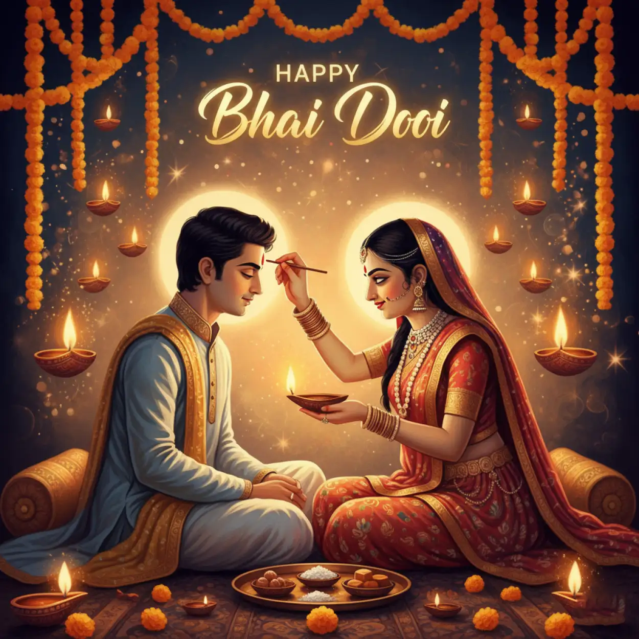 happy bhai dooj 2025 photo frame
