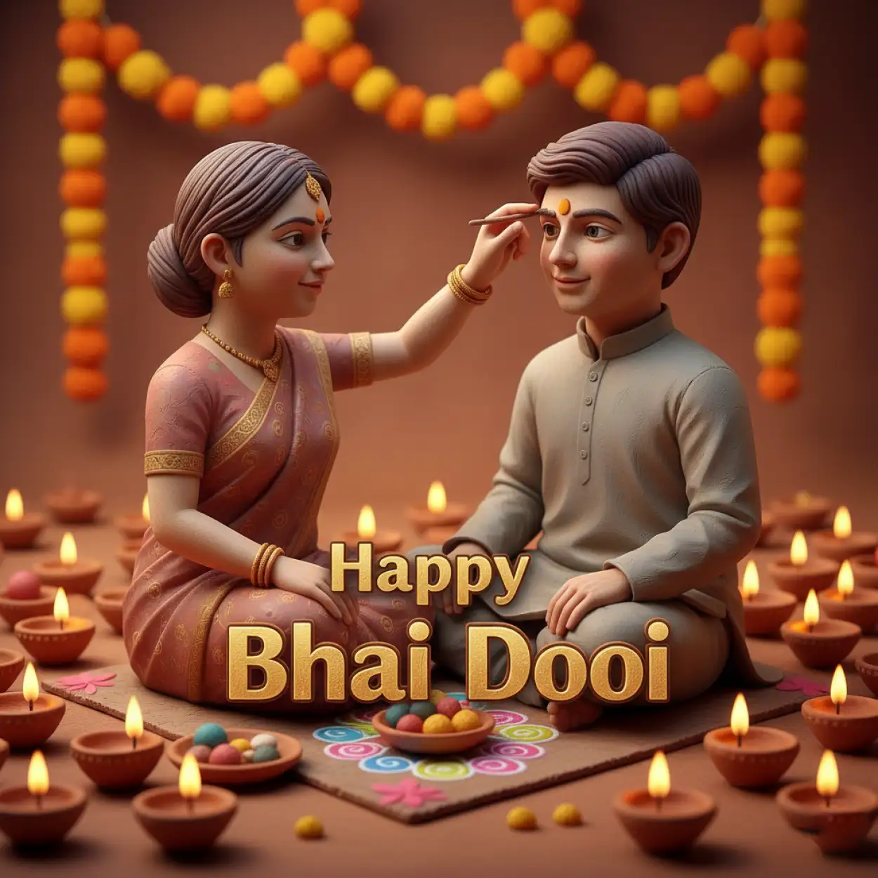 happy bhai dooj 2025 wishes for sister with blessings