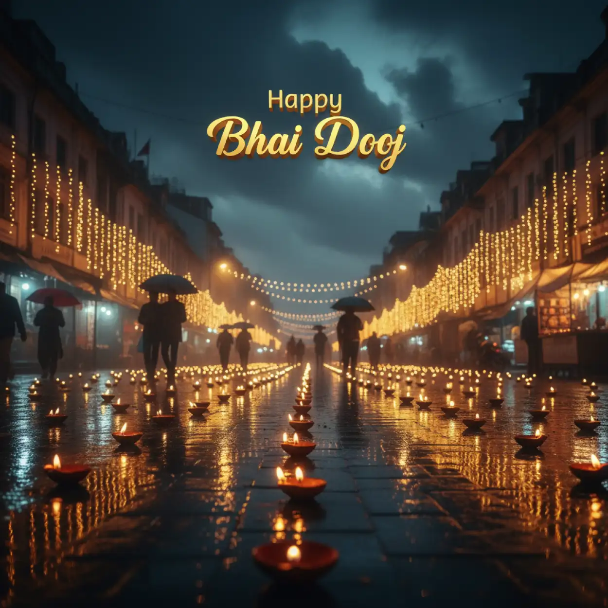 happy bhai dooj theme poster for school project