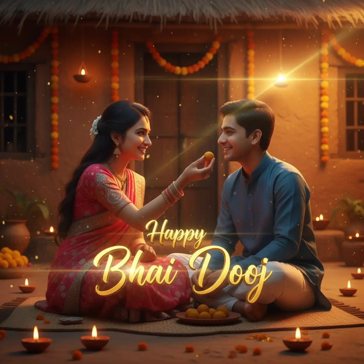 happy bhai dooj wishes with traditional gifts in hindi