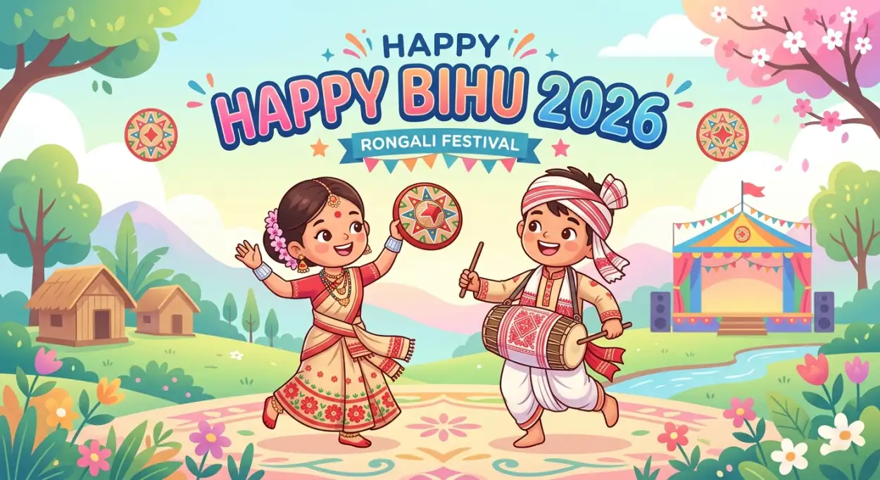 Free Download Happy Bihu 2026 Wishes Copy Paste Text - High Quality Happy Bihu 2026 Wishes Image