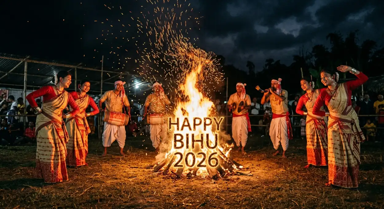Free Download Happy Bihu 2026 Wishes Emotional Messages - High Quality Happy Bihu 2026 Wishes Image