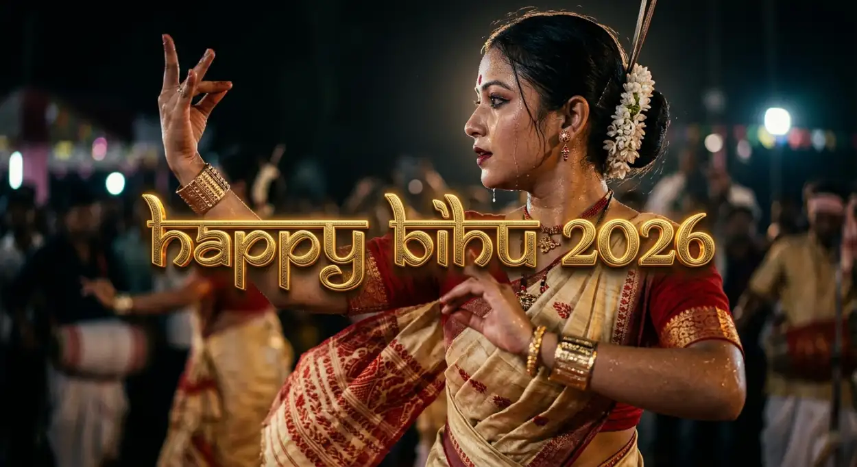Free Download Happy Bihu 2026 Wishes Facebook Cover Photo - High Quality Happy Bihu 2026 Wishes Image