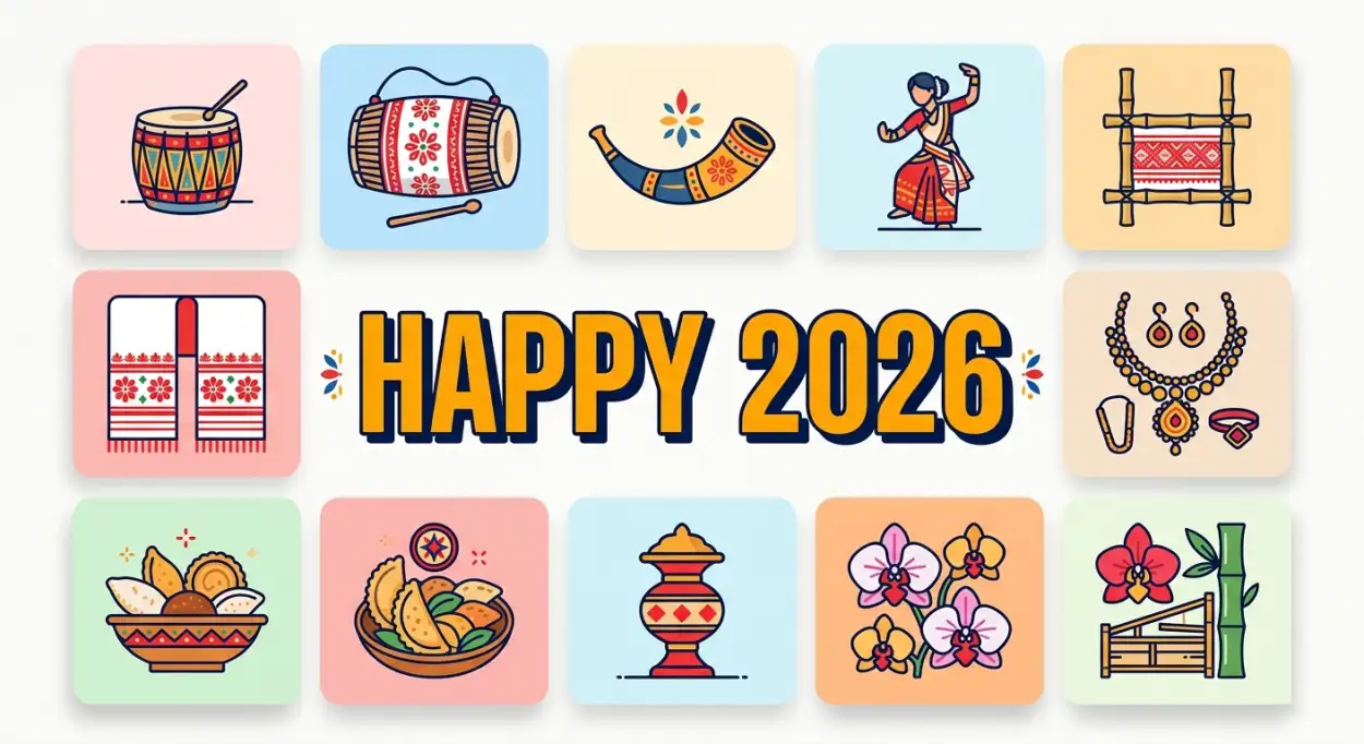 Free Download Happy Bihu 2026 Wishes Funny Messages - High Quality Happy Bihu 2026 Wishes Image