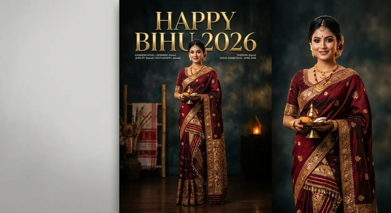 Free Download Happy Bihu 2026 Wishes Hd Banner For Shop - High Quality Happy Bihu 2026 Wishes Image