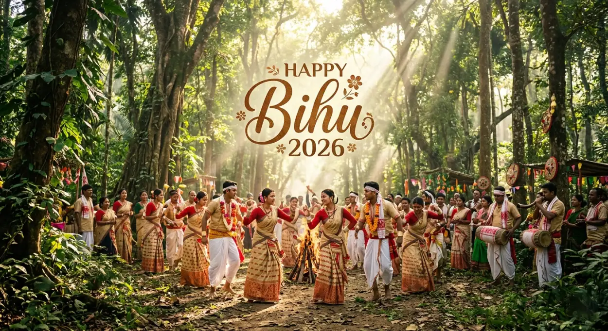 Free Download Happy Bihu 2026 Wishes Instagram Captions - High Quality Happy Bihu 2026 Wishes Image