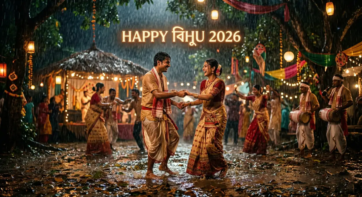 Free Download Happy Bihu 2026 Wishes Reels Captions - High Quality Happy Bihu 2026 Wishes Image