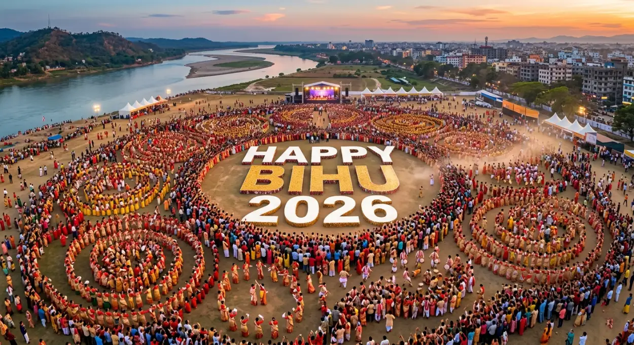 Free Download Happy Bihu 2026 Wishes Status Lines - High Quality Happy Bihu 2026 Wishes Image