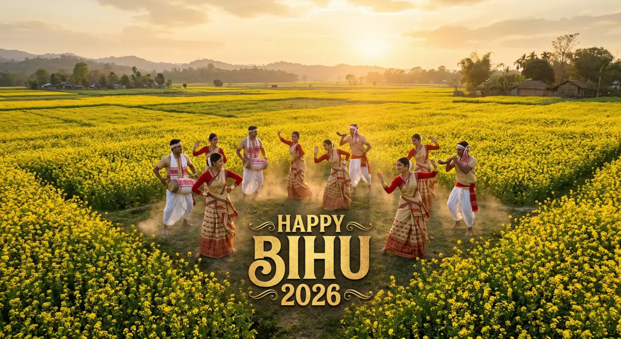 Free Download Happy Bihu 2026 Wishes Traditional Dress Png - High Quality Happy Bihu 2026 Wishes Transparent PNG