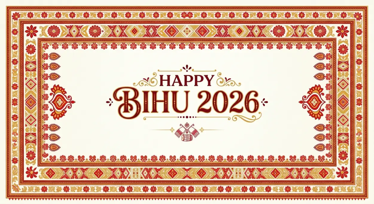 Free Download Happy Bihu 2026 Wishes White Background Png - High Quality Happy Bihu 2026 Wishes Transparent PNG