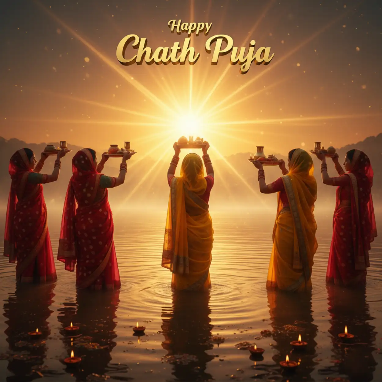 happy chhath puja 2025 celebration photos in village