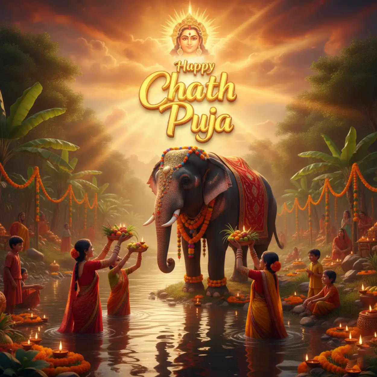 happy chhath puja 2025 festival celebration wallpaper