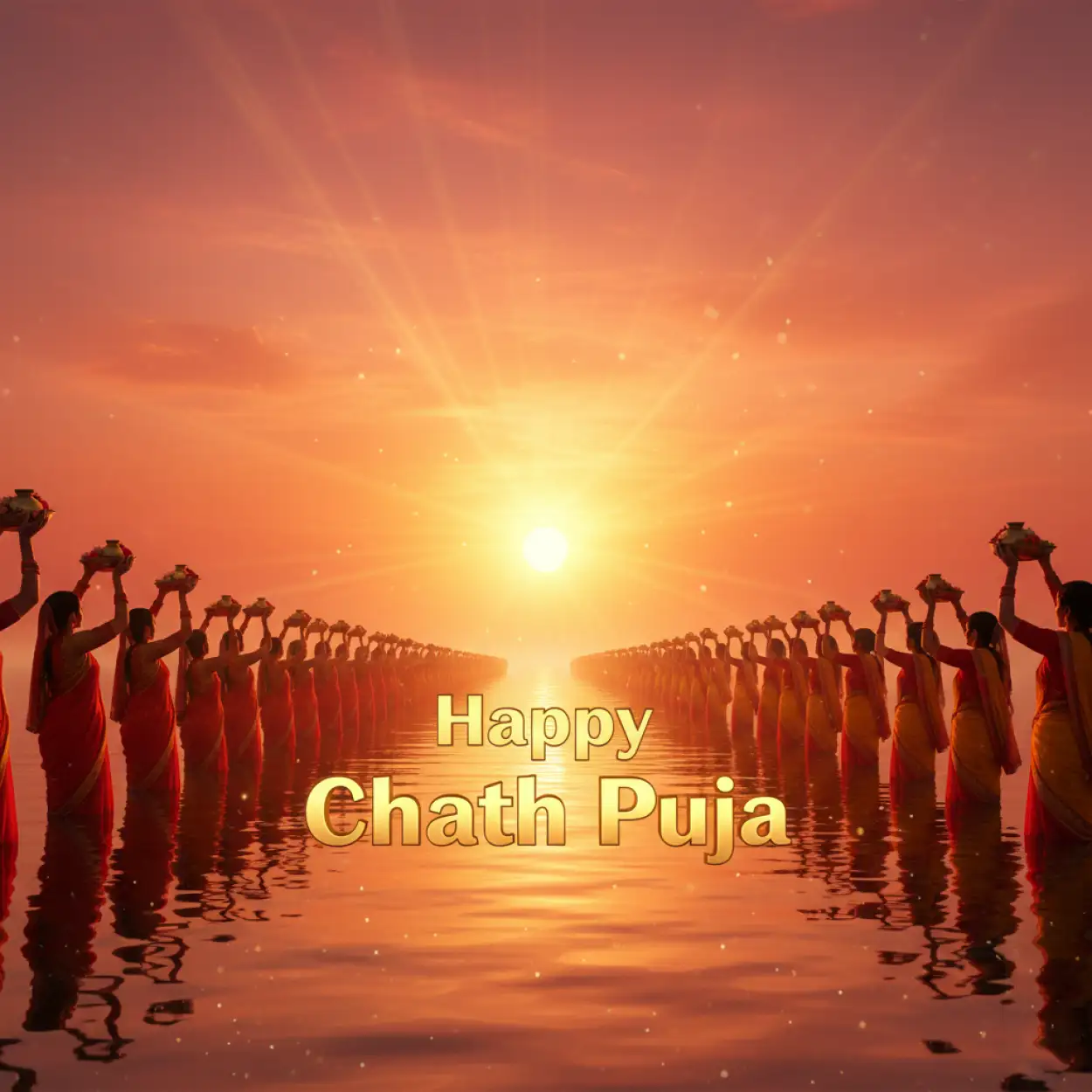 happy chhath puja 2025 greetings card template