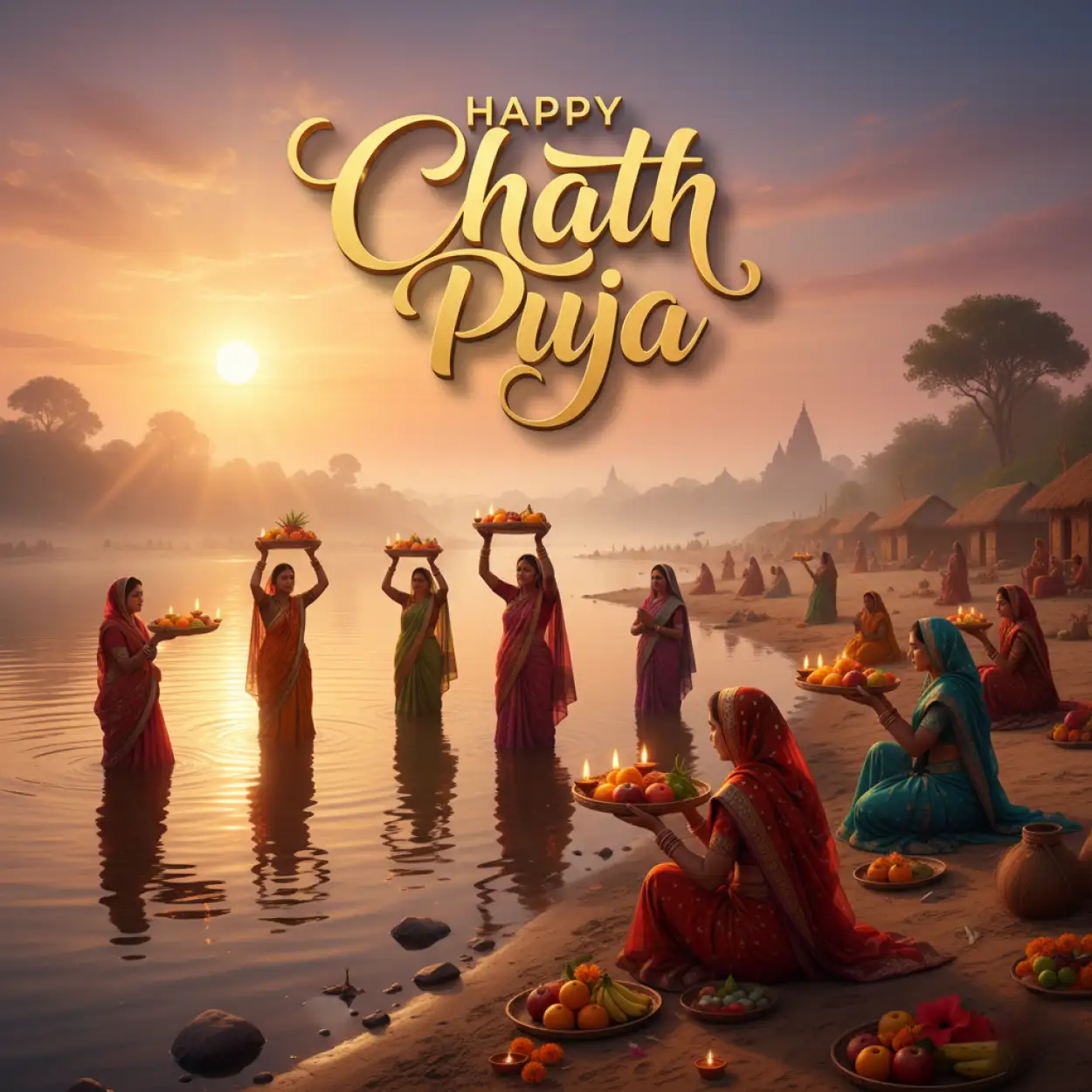 happy chhath puja 2025 sunrise and sunset photos