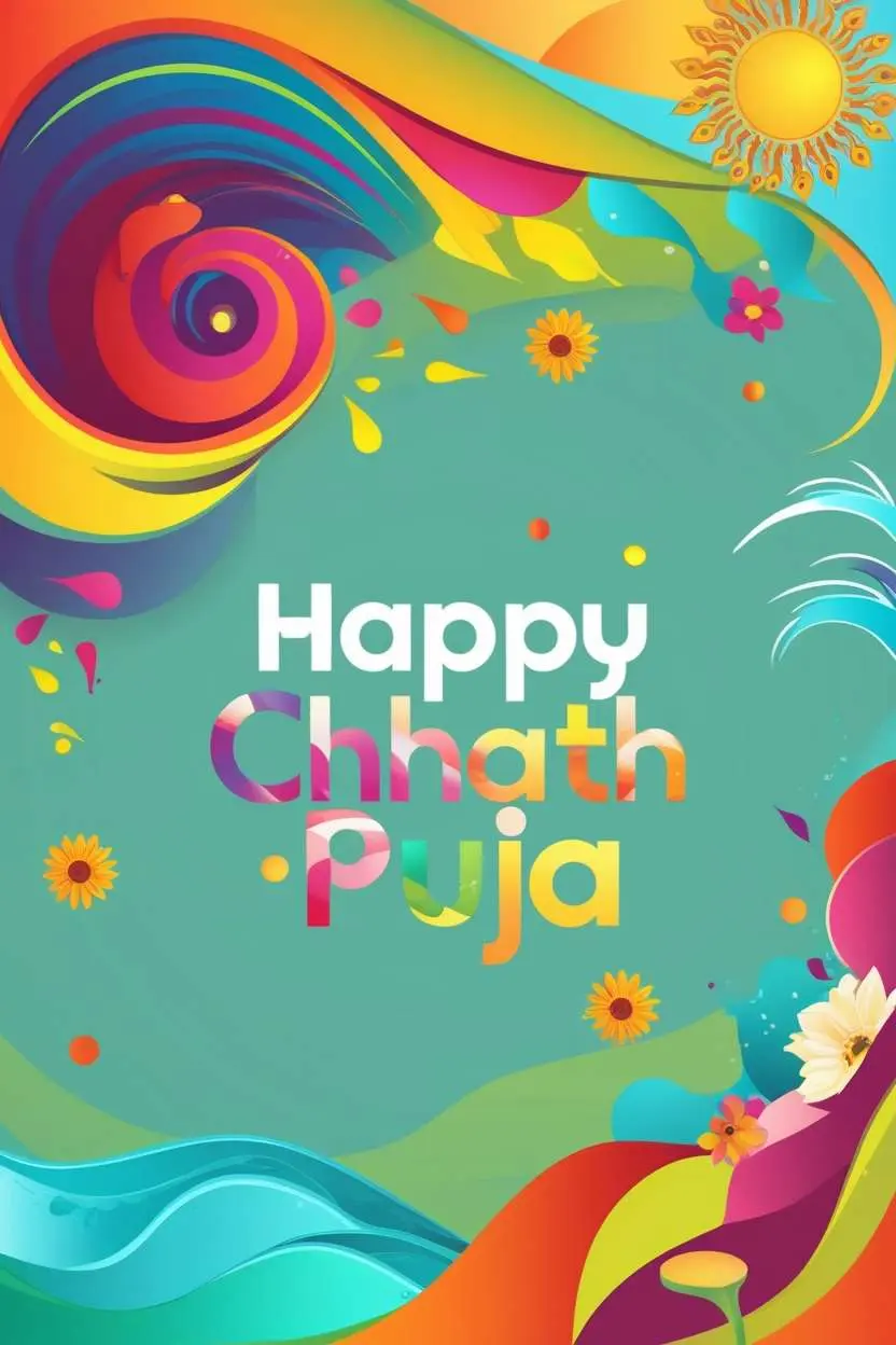 happy chhath puja photo cards for sharing