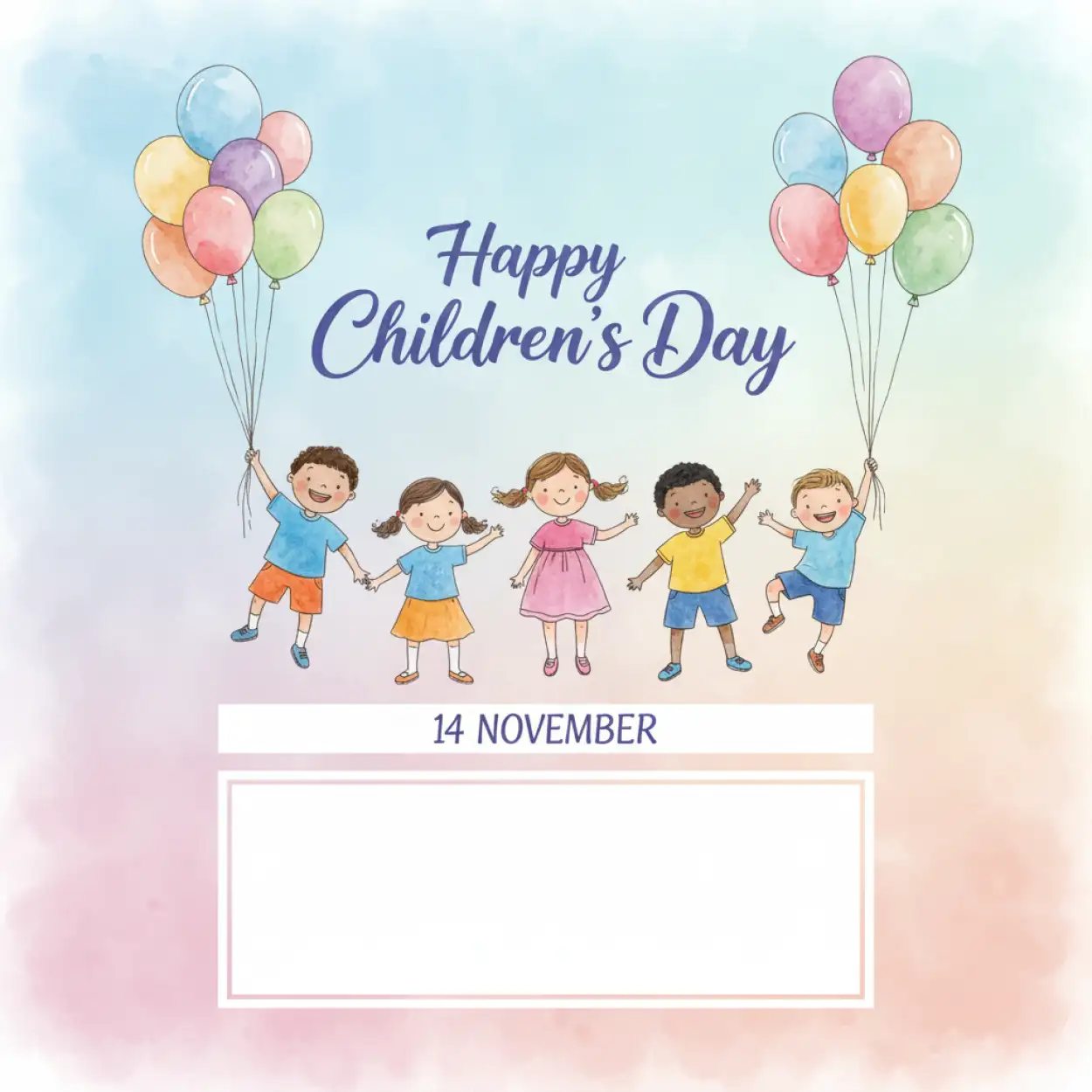 Free Download Happy Childrens Day 14 November Poster Design - High Quality Happy Childrens Day Background