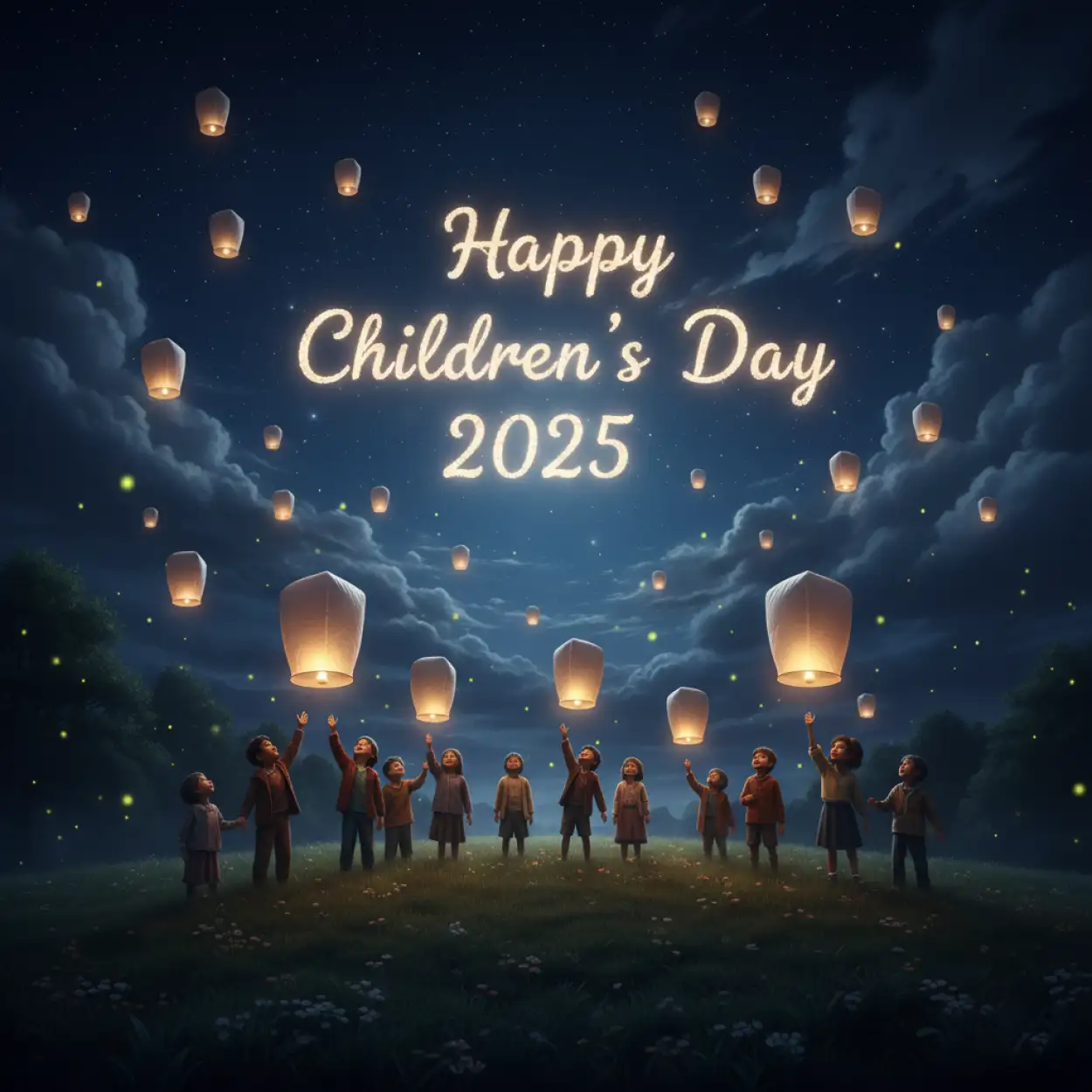 happy childrens day 2025 animation illustration hd