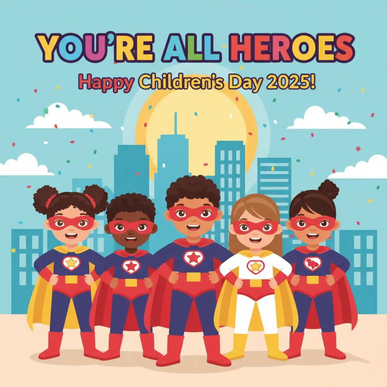 happy childrens day 2025 greeting card free download