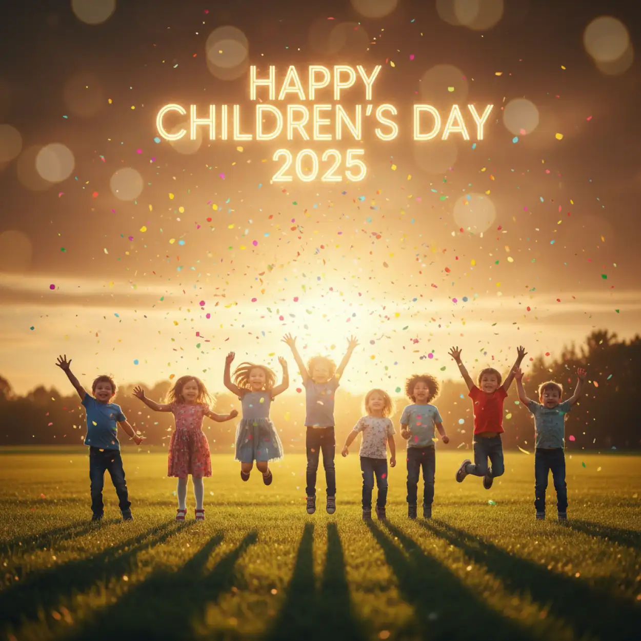 happy childrens day 2025 joyful kids dancing image