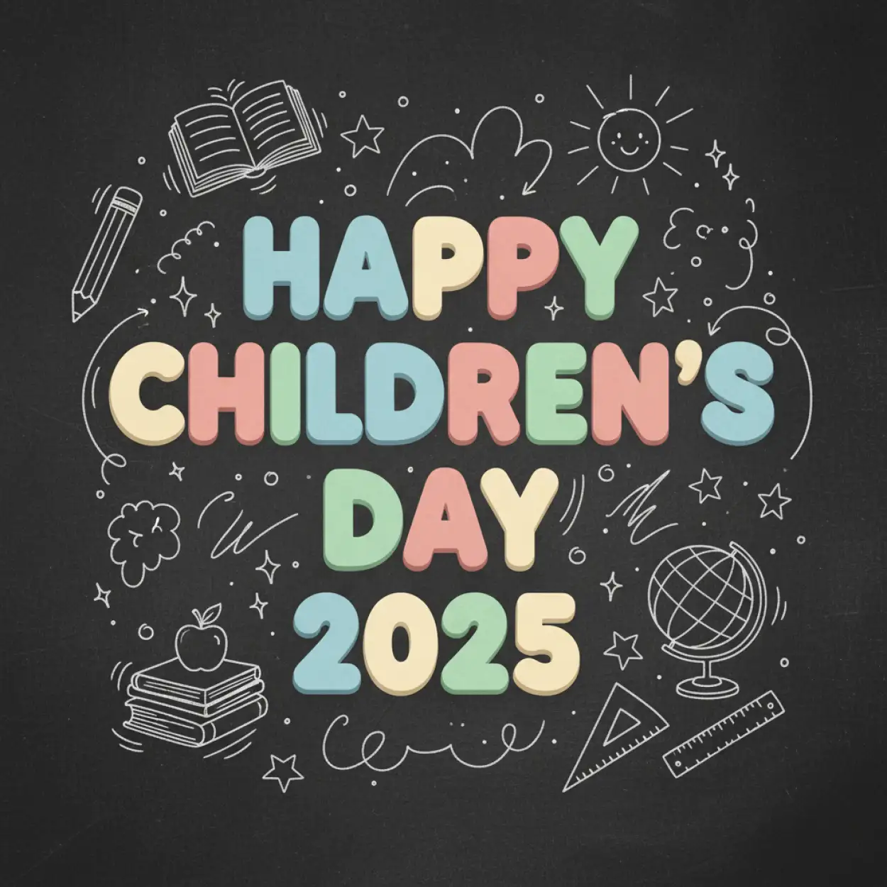 happy childrens day 2025 vector illustration free