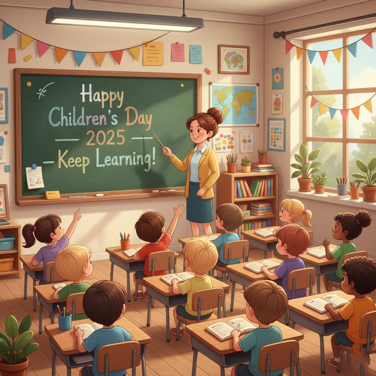 happy childrens day 2025 video background animation hd