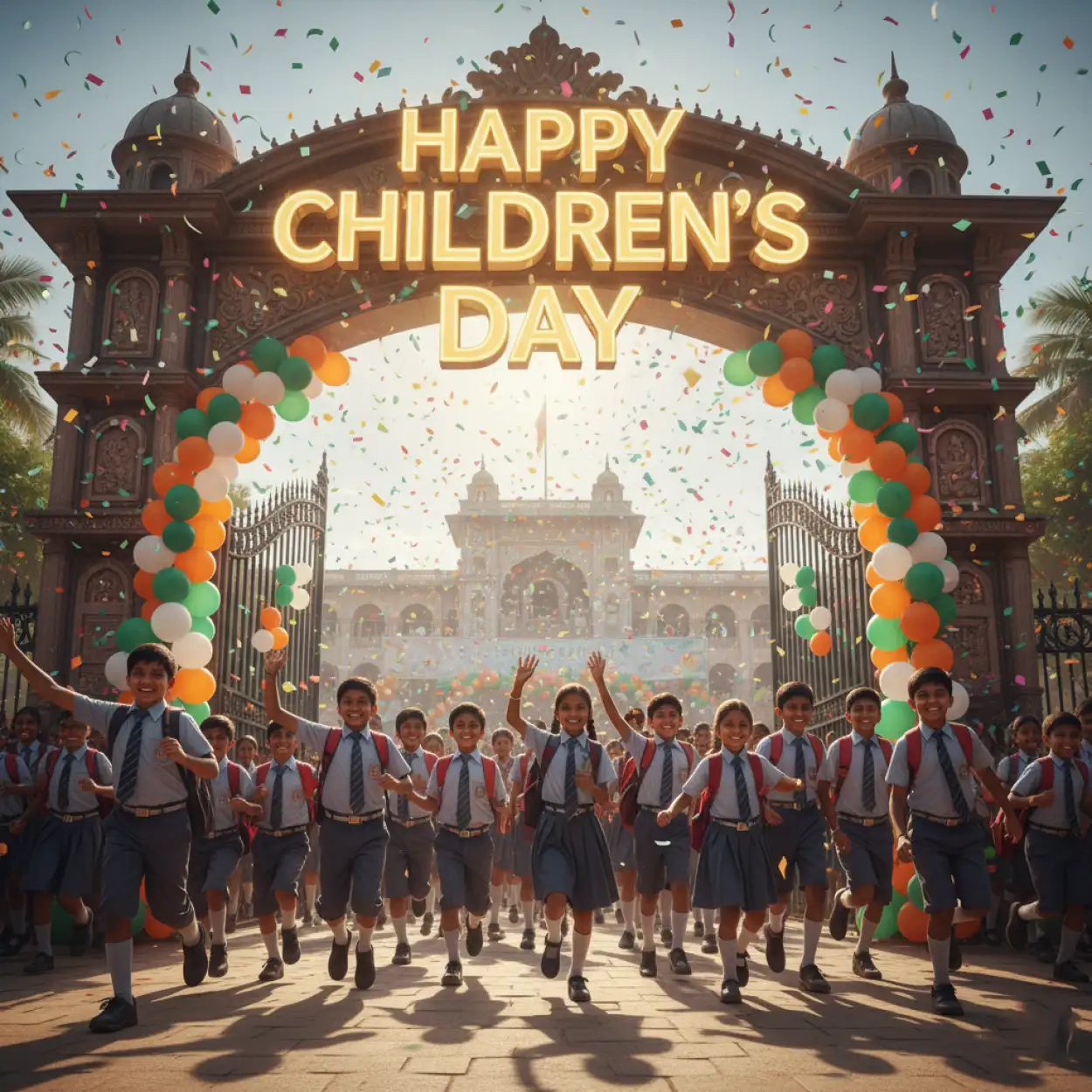 Free Download Happy Childrens Day Calligraphy Design Image - High Quality Happy Childrens Day Background