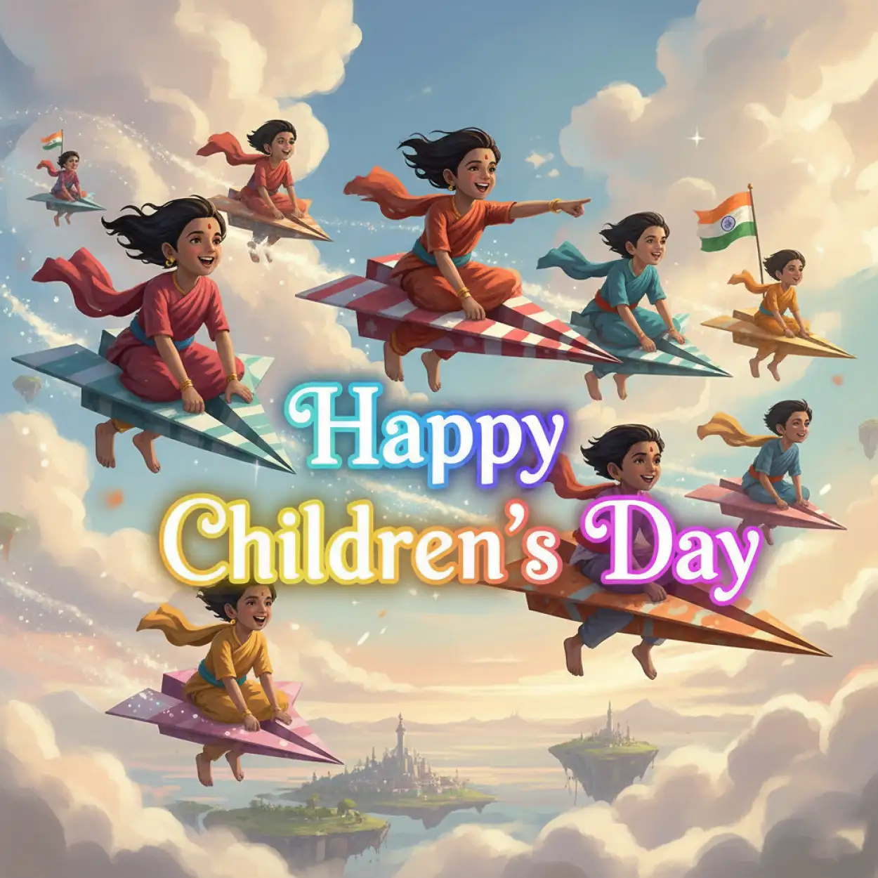 Free Download Happy Childrens Day Digital Art Illustration - High Quality Happy Childrens Day Background