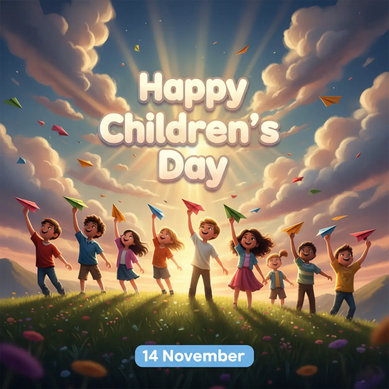 Free Download Happy Childrens Day India 2025 Theme - High Quality Happy Childrens Day Background